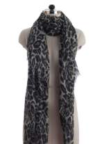Elsa Dark Leopard Print Fashion Scarf